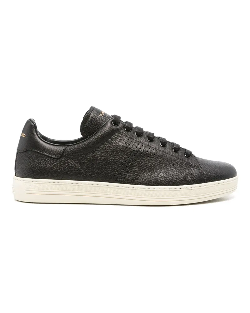 Tom Ford Warwick Leather Sneakers Black