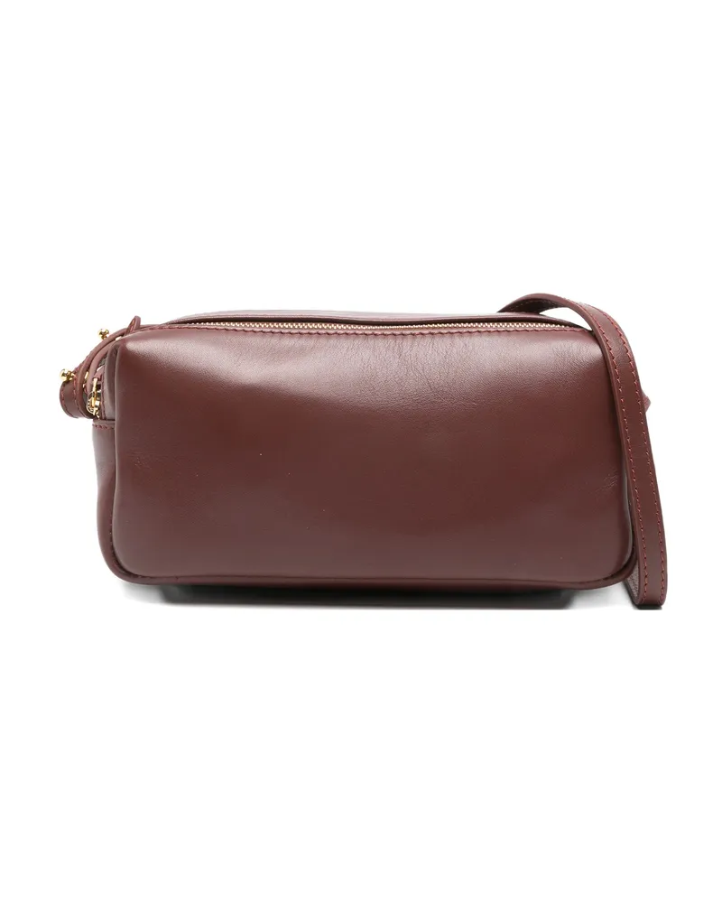 Elleme Double-zip Leather Cross Body Bag Brown