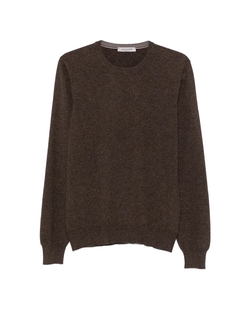 La Fileria Crew-neck Long-sleeve Knit Brown