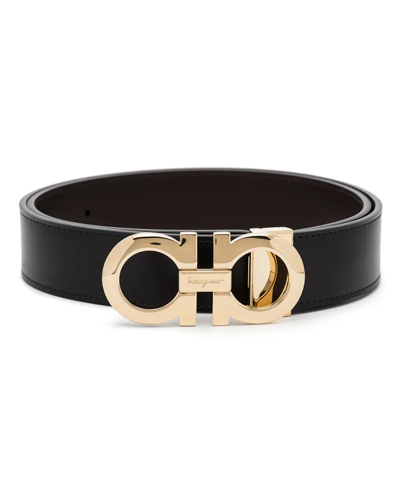 Ferragamo Gancini Reversible Belt Black