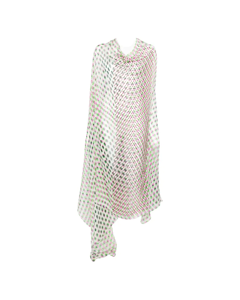 Dries van Noten Draped Polka-dot Dress White