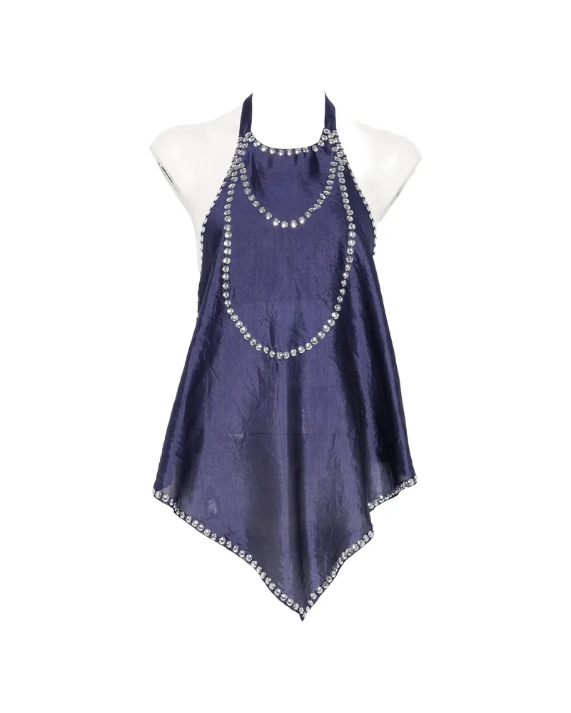 GIMAGUAS Embellished Halterneck Top Blue