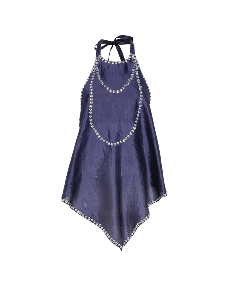GIMAGUAS Embellished Halterneck Top Blue