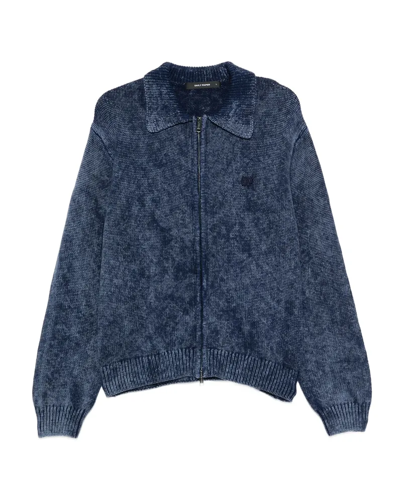 Daily Paper Zip-up Cardigan Blue