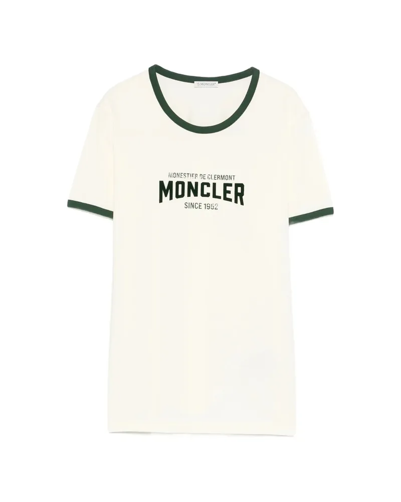 Moncler Logo-print Crew-neck T-shirt White