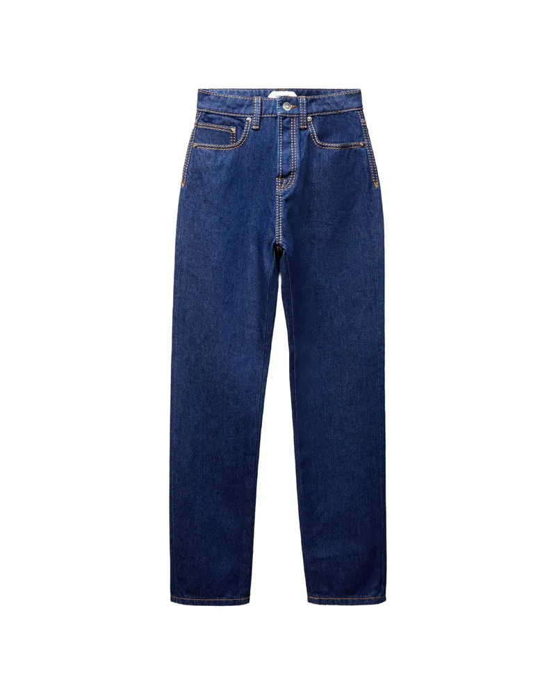 Versace High-waist Straight Jeans Blue