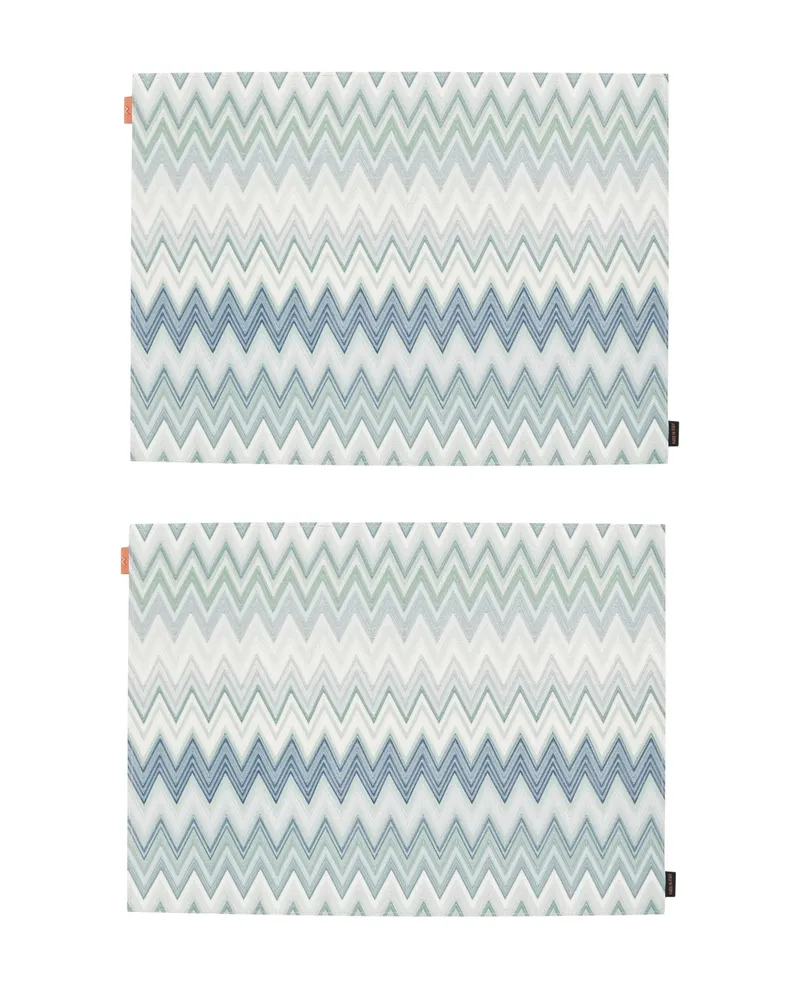 Missoni Home Zig-zag Placemats (set Of Two Blue