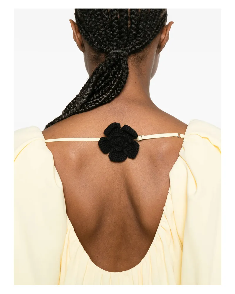 Stine Goya Gathered Puff-sleeve Maxi Dress Yellow