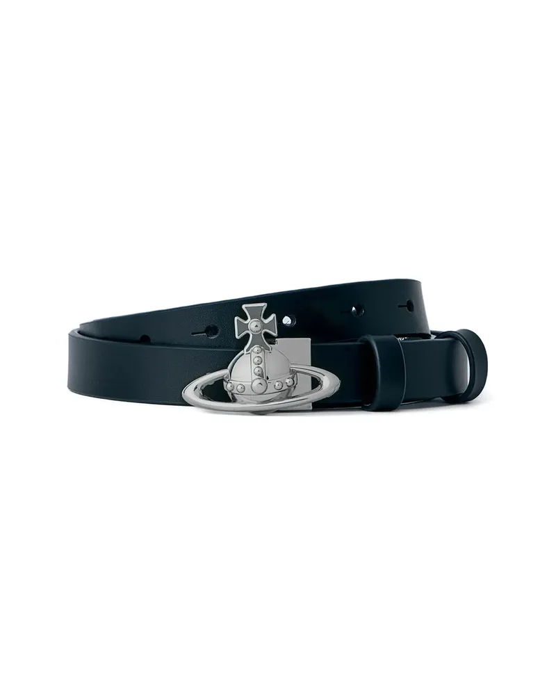 Vivienne Westwood Logo-buckle Leather Belt Blue