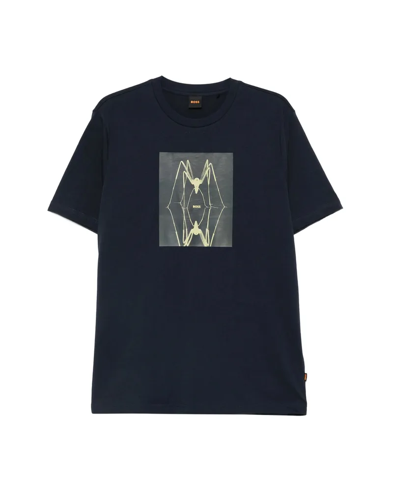 HUGO BOSS Graphic-print T-shirt Blue