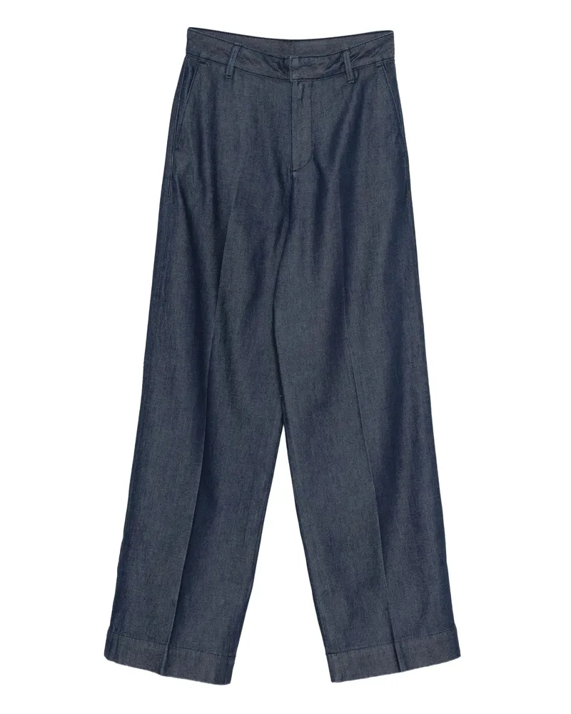 Calvin Klein Pressed-crease Jeans Blue