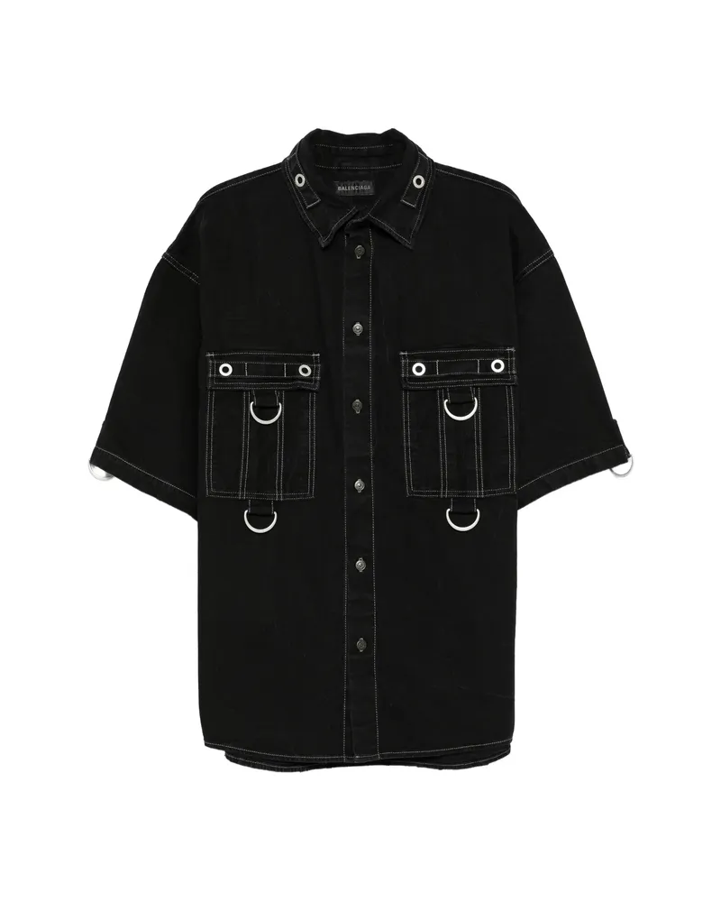 Balenciaga D-ring-detail Shirt Black