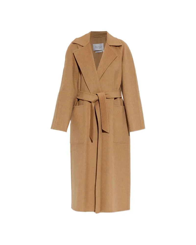 Max Mara Long Camel Robe Coat Neutrals