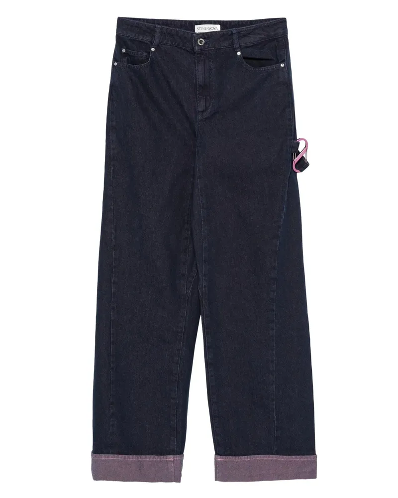 Stine Goya Five-pockets Cuffed Jeans Blue