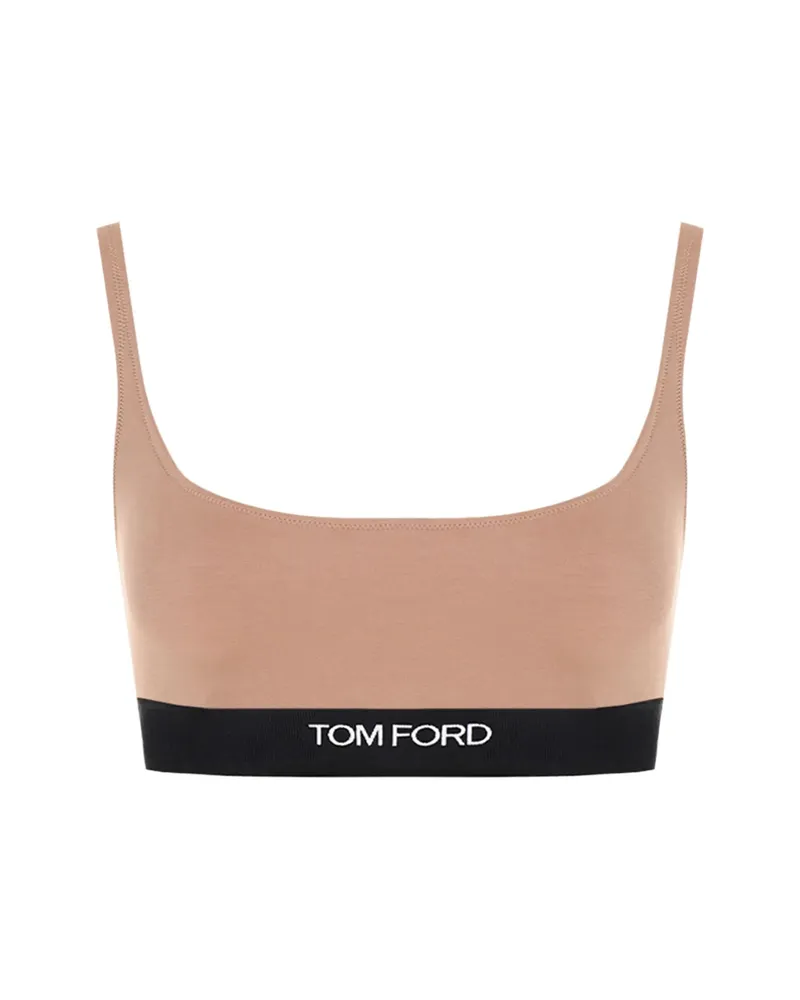 Tom Ford Logo-underband Bra Neutrals