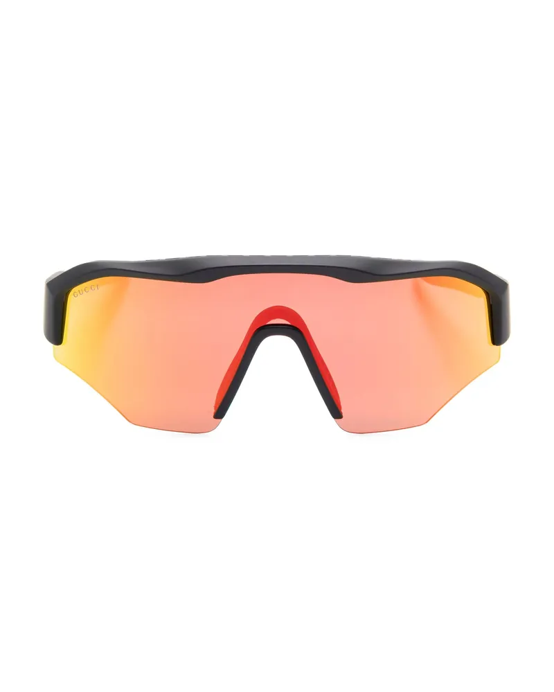 Gucci Shield-frame Sunglasses Gold