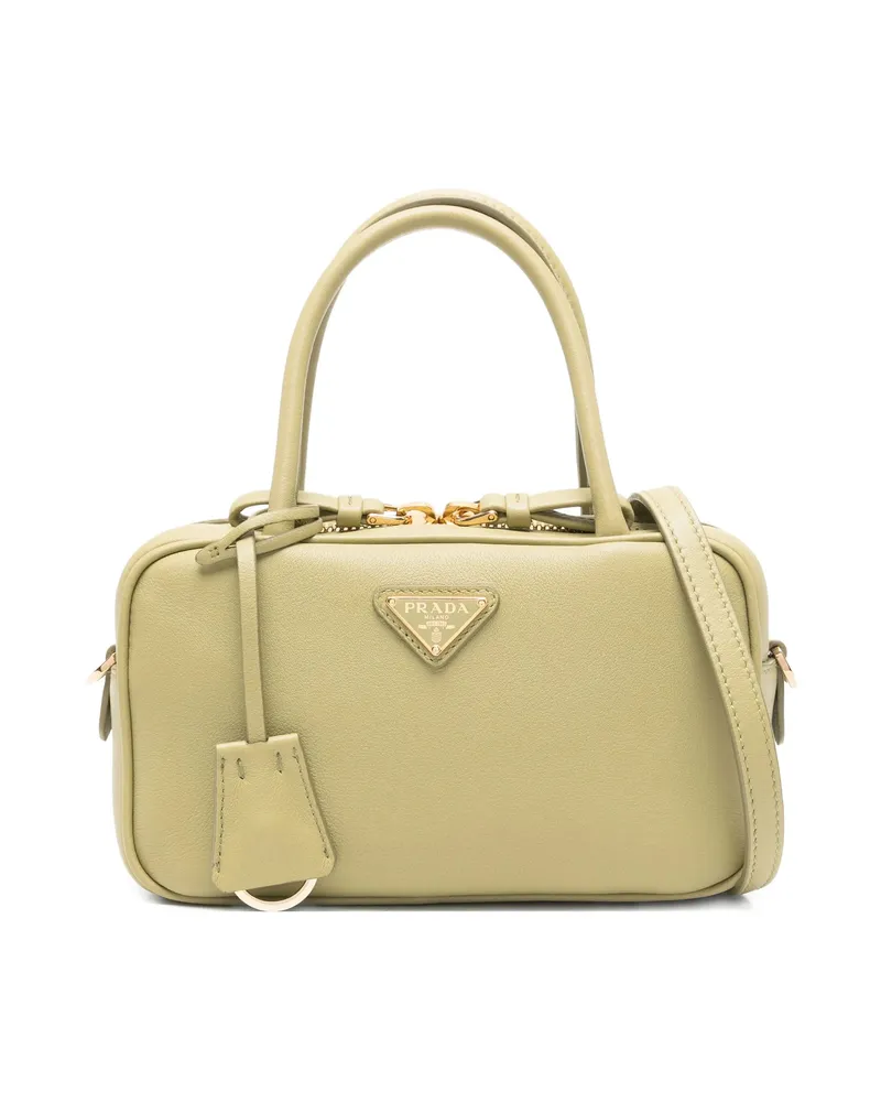 Prada Triangle-logo Satchel Bag Green
