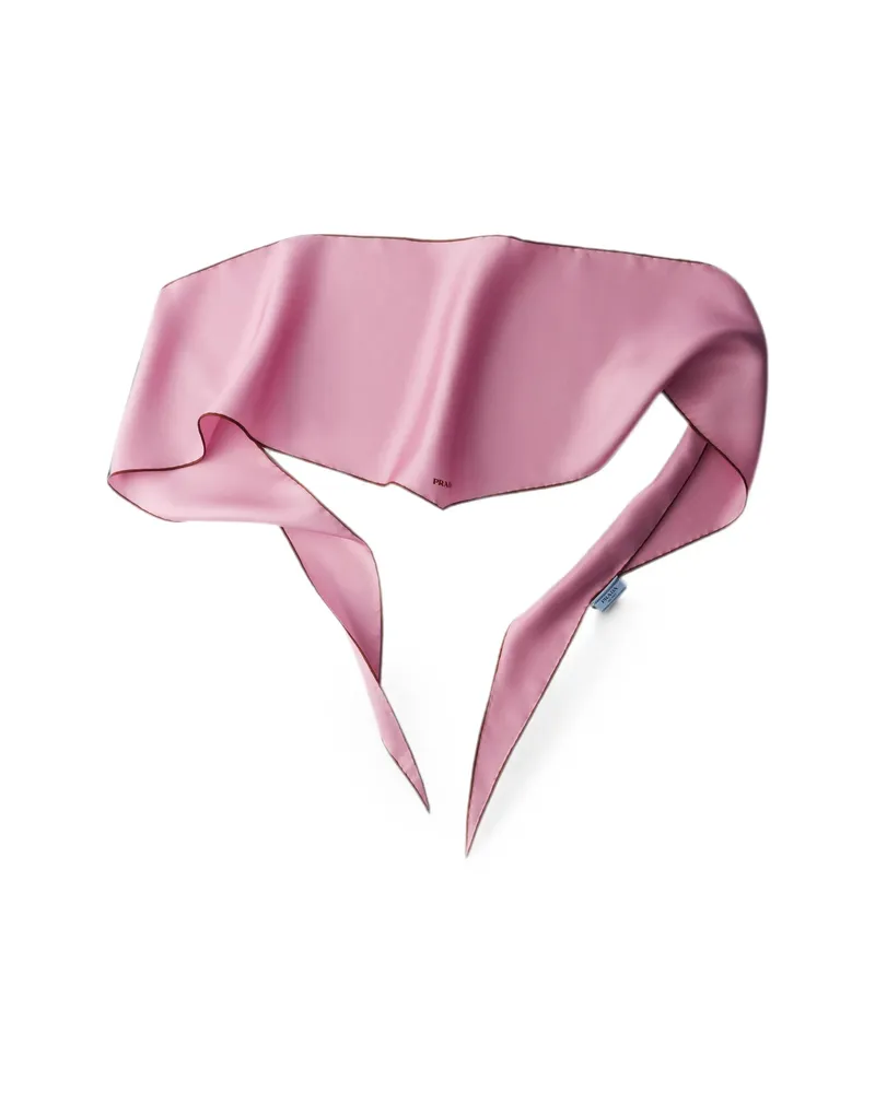 Prada Printed Twill Scarf Pink