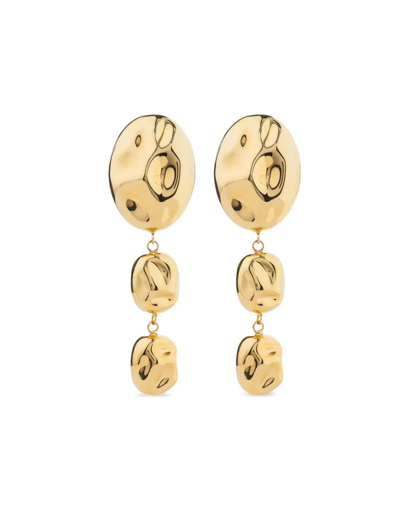 Federica Tosi Hammered-effect Drop Earrings Gold
