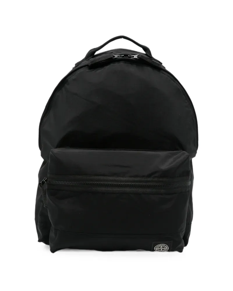 Stone Island Logo-patch Zip-fastening Backpack Black
