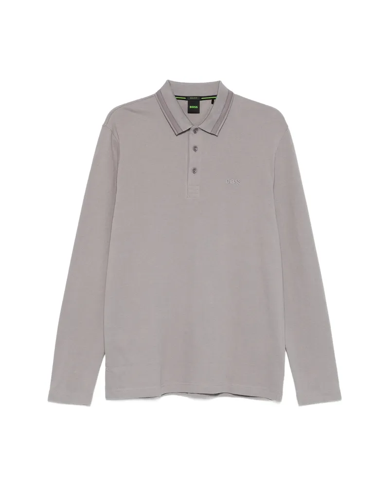 HUGO BOSS Long-sleeve Polo Shirt Grey