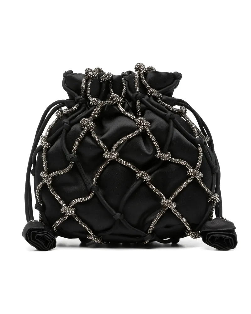 Rosantica Crystal-embellished Mini Bag Black
