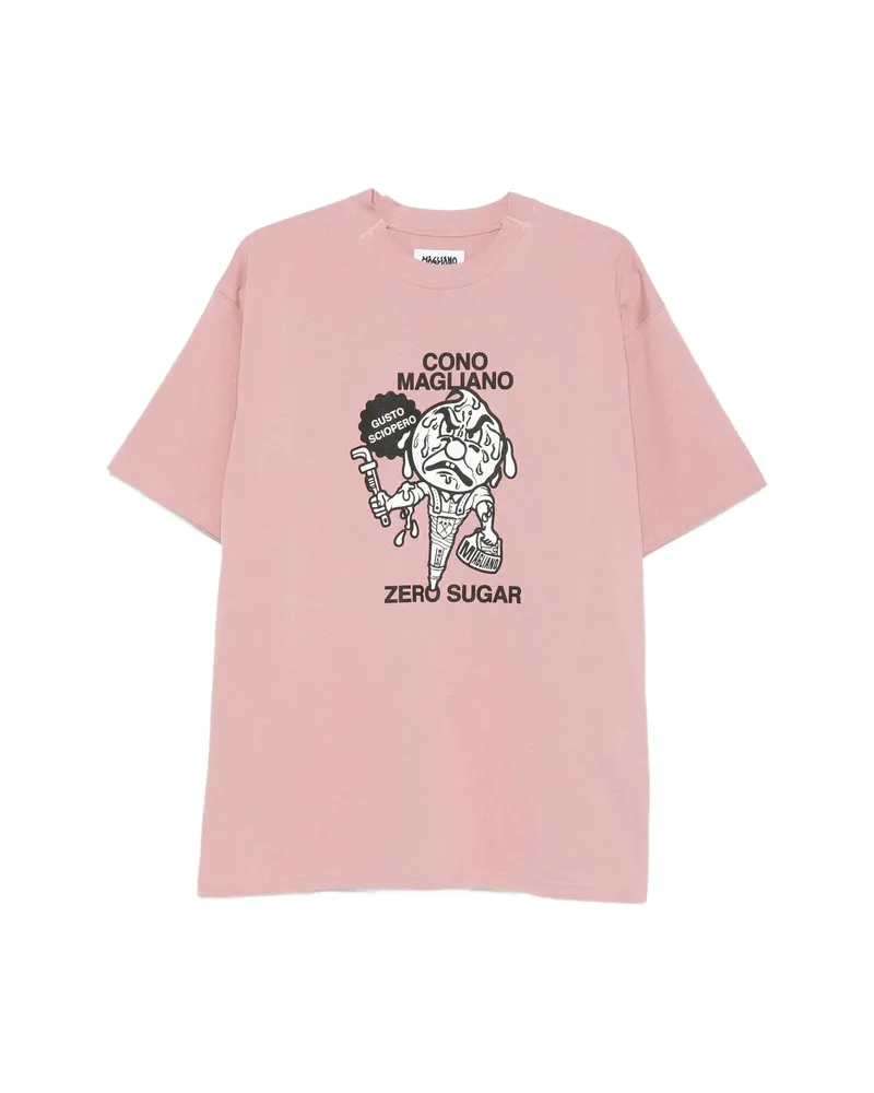 Magliano Graphic Print T-shirt Pink