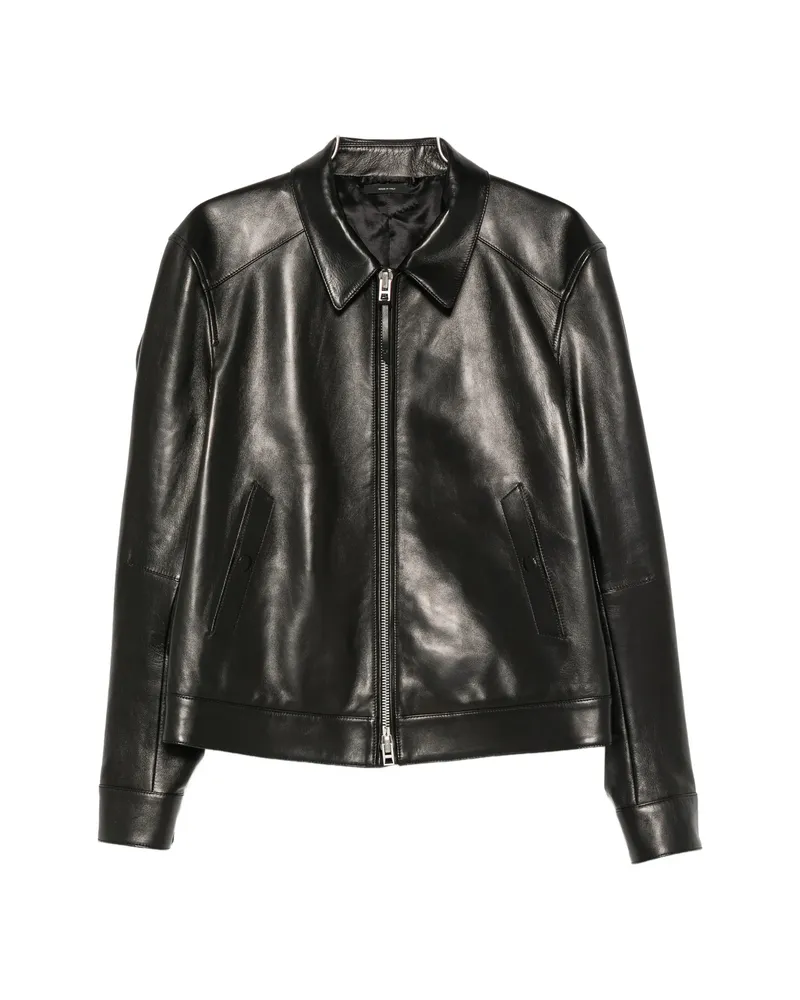 Tom Ford Zip-up Leather Jacket Black
