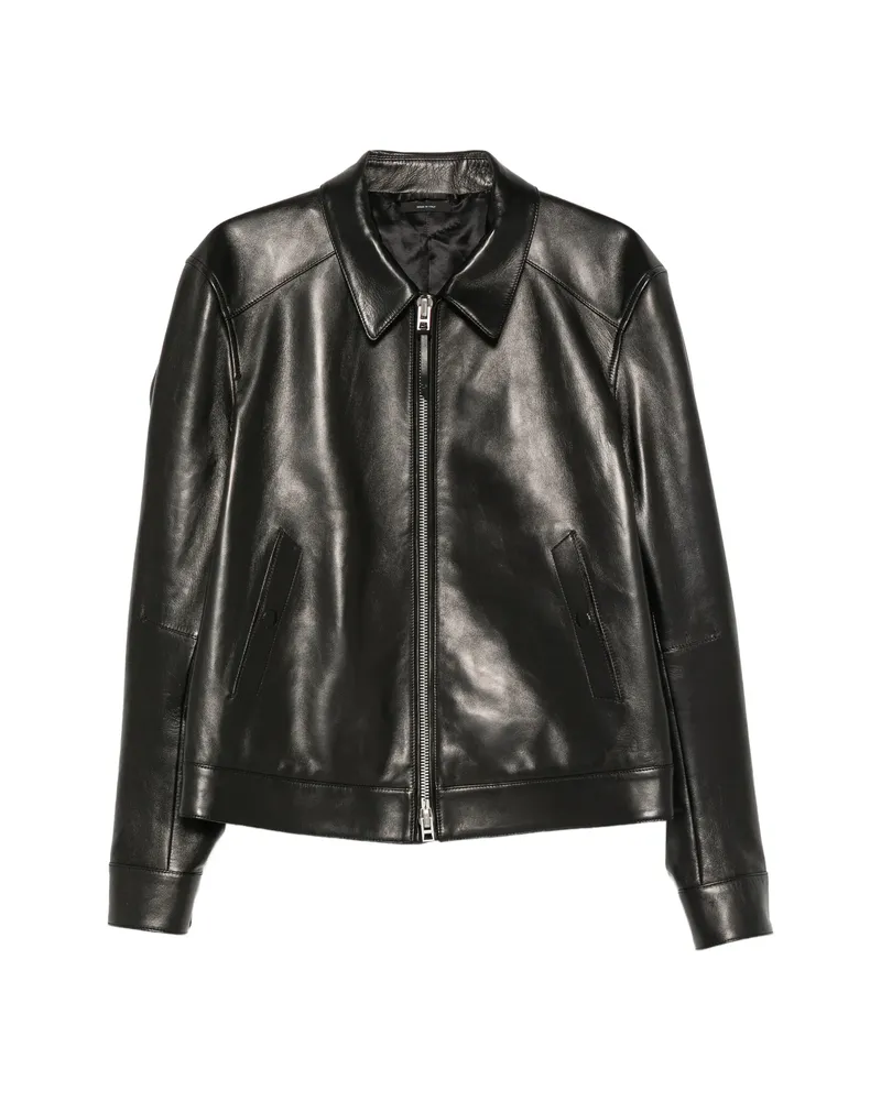 Tom Ford Zip-up Leather Jacket Black