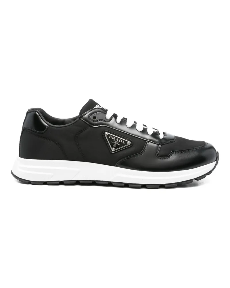 Prada Leather-panelled Sneakers Black