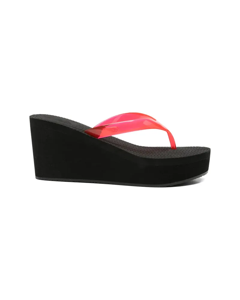 Ancient Greek Sandals Etheria Wedge Flip-flops Black