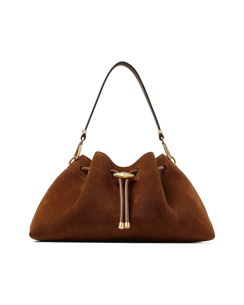 Jimmy Choo Cinch M Bucket Bag Brown