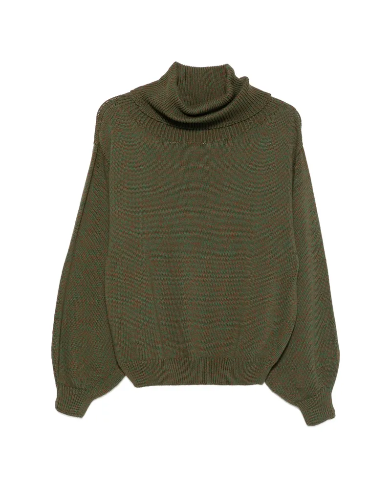 Baserange Ribbed-knit Roll-neck Sweater Green