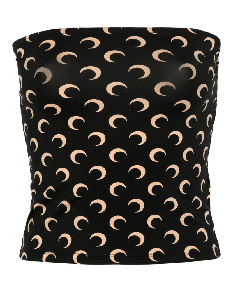 Marine Serre Moon-print Top Black