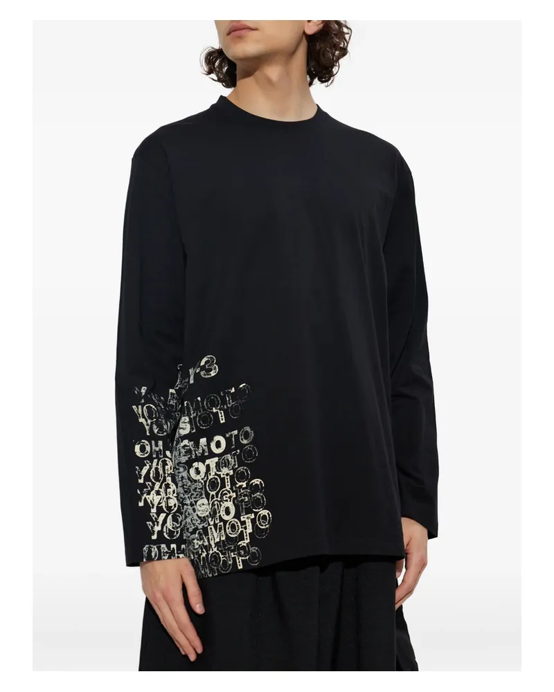 Y-3 Graphic Long-sleeved T-shirt Black
