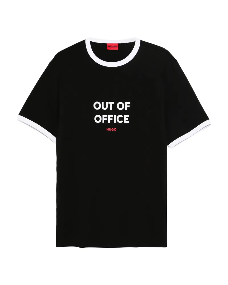 HUGO BOSS Ringer Print T-shirt Black