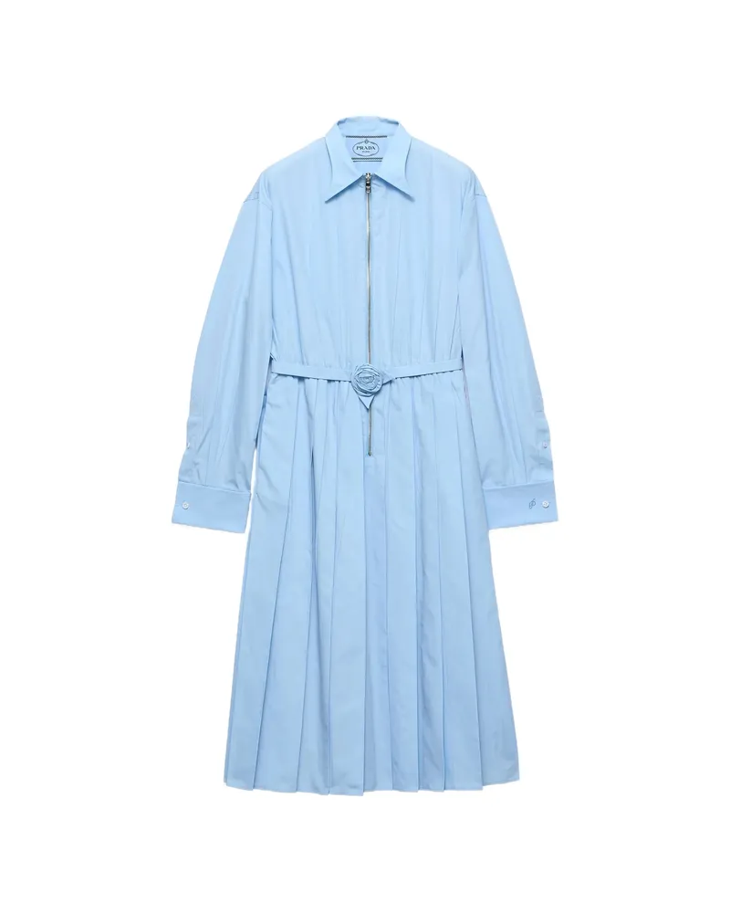 Prada Cotton Poplin Dress Blue