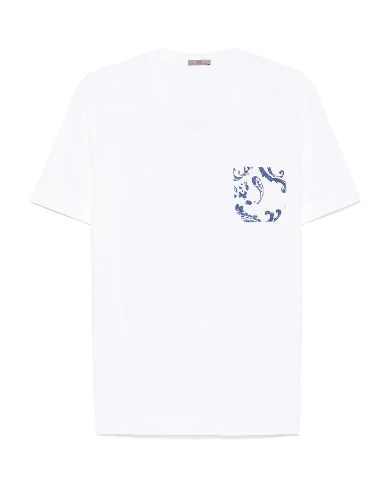 Lady Anne Paisley-print T-shirt White