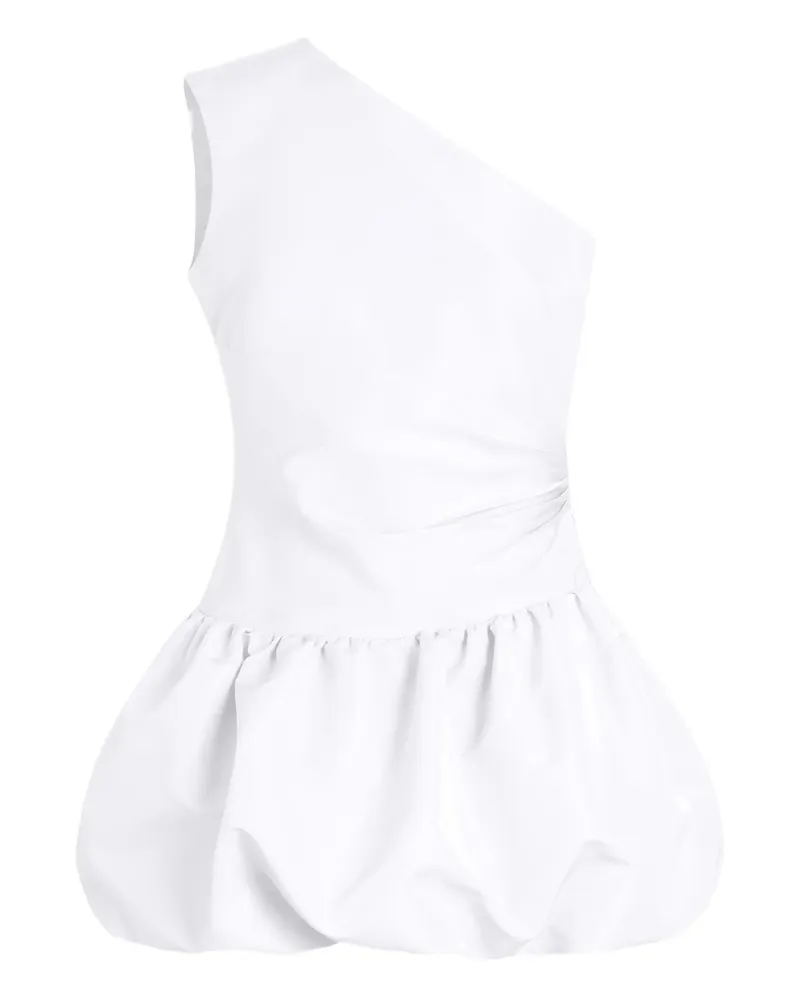 Patou One-shoulder Bloomer Mini Dress White