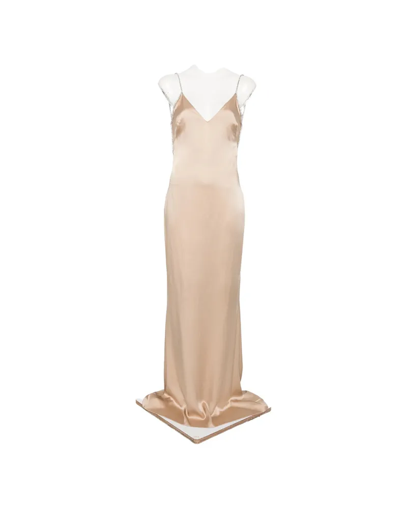 Tom Ford Crystal-embellishment Maxi Dress Neutrals