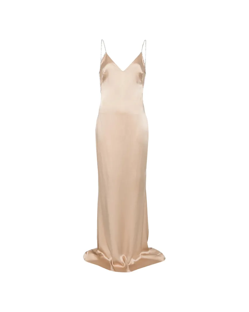 Tom Ford Crystal-embellishment Maxi Dress Neutrals