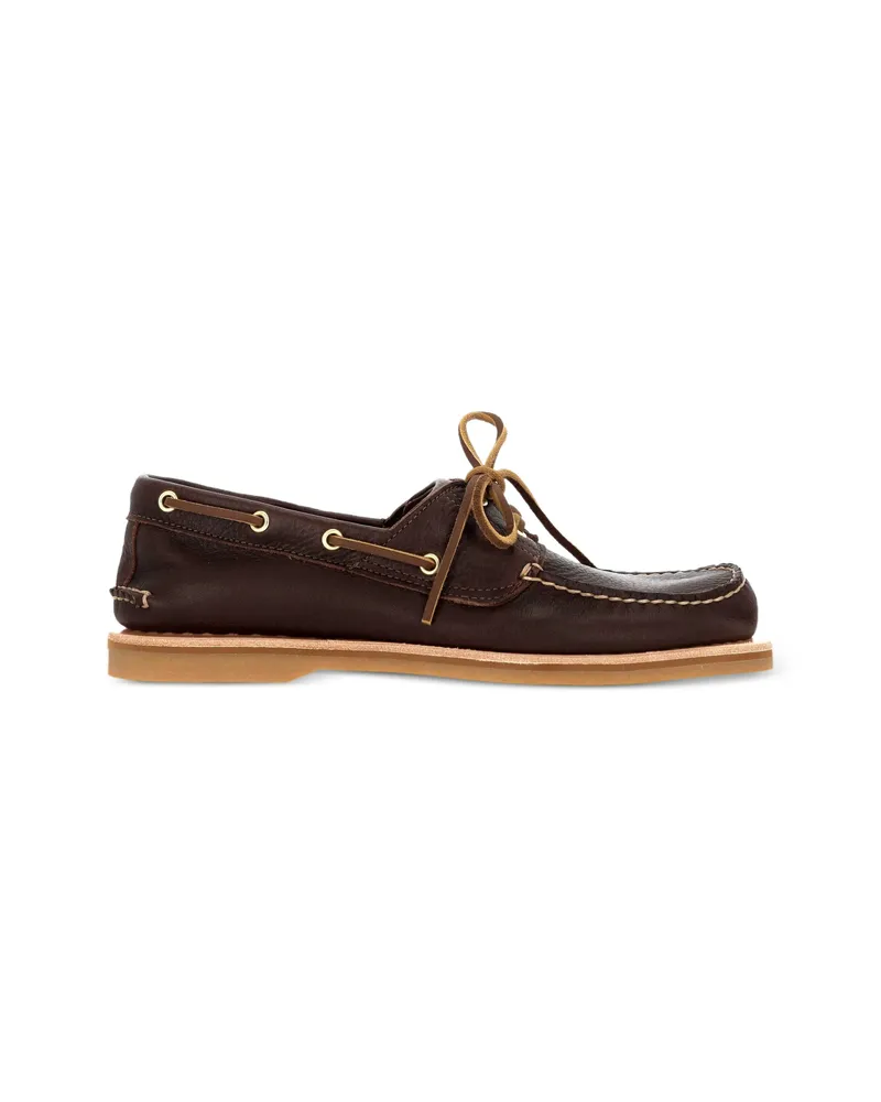 Timberland Lace-up Leather Boat Shoes Brown