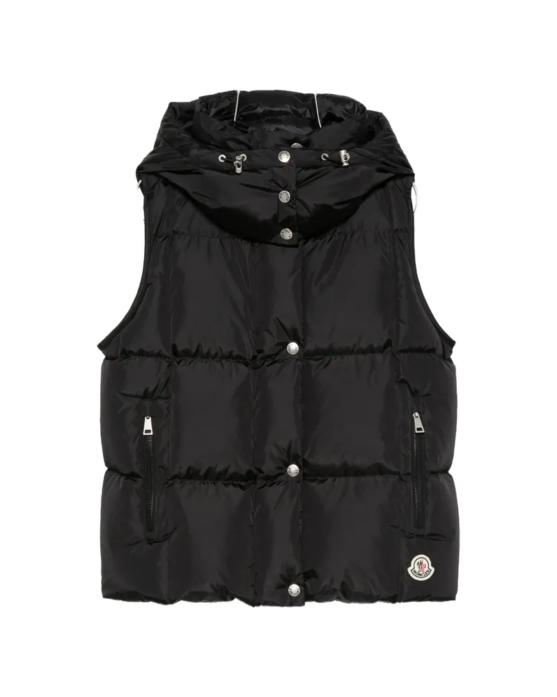 Moncler Quilted Hooded Gilet Black