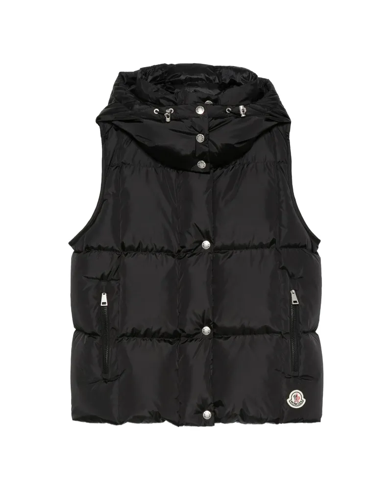 Moncler Quilted Hooded Gilet Black