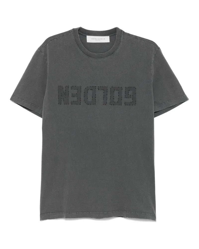 Golden Goose Perforated Logo-detail T-shirt Grey