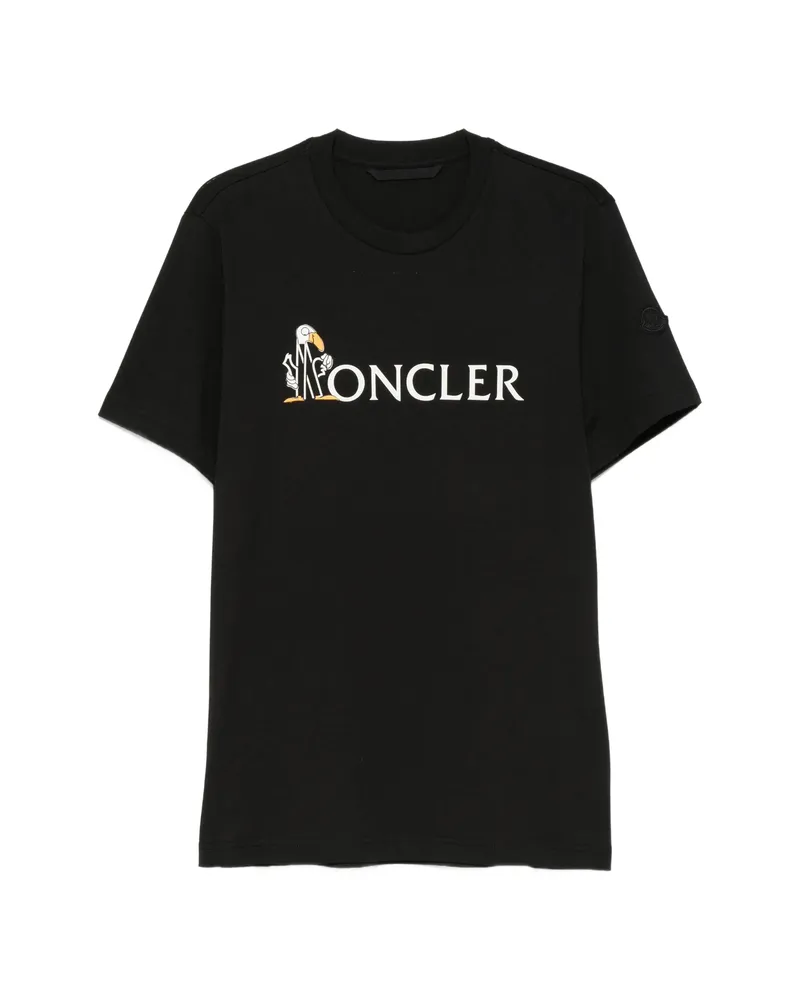 Moncler Logo-print Crew-neck T-shirt Black