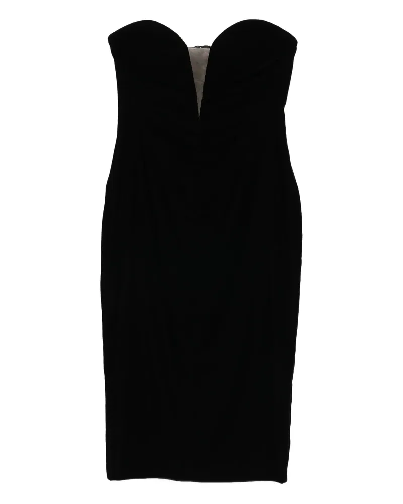 Tom Ford Strapless Midi Dress Black