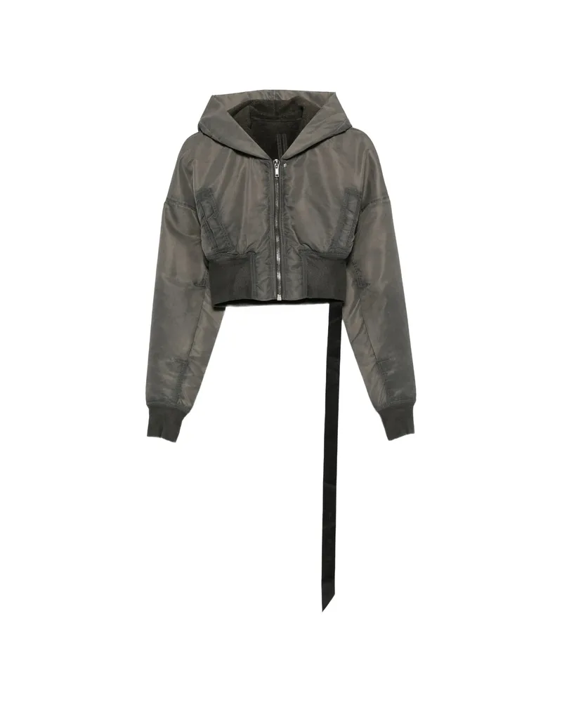 DRKSHDW by Rick Owens Hooded Cropped Jacket Grey