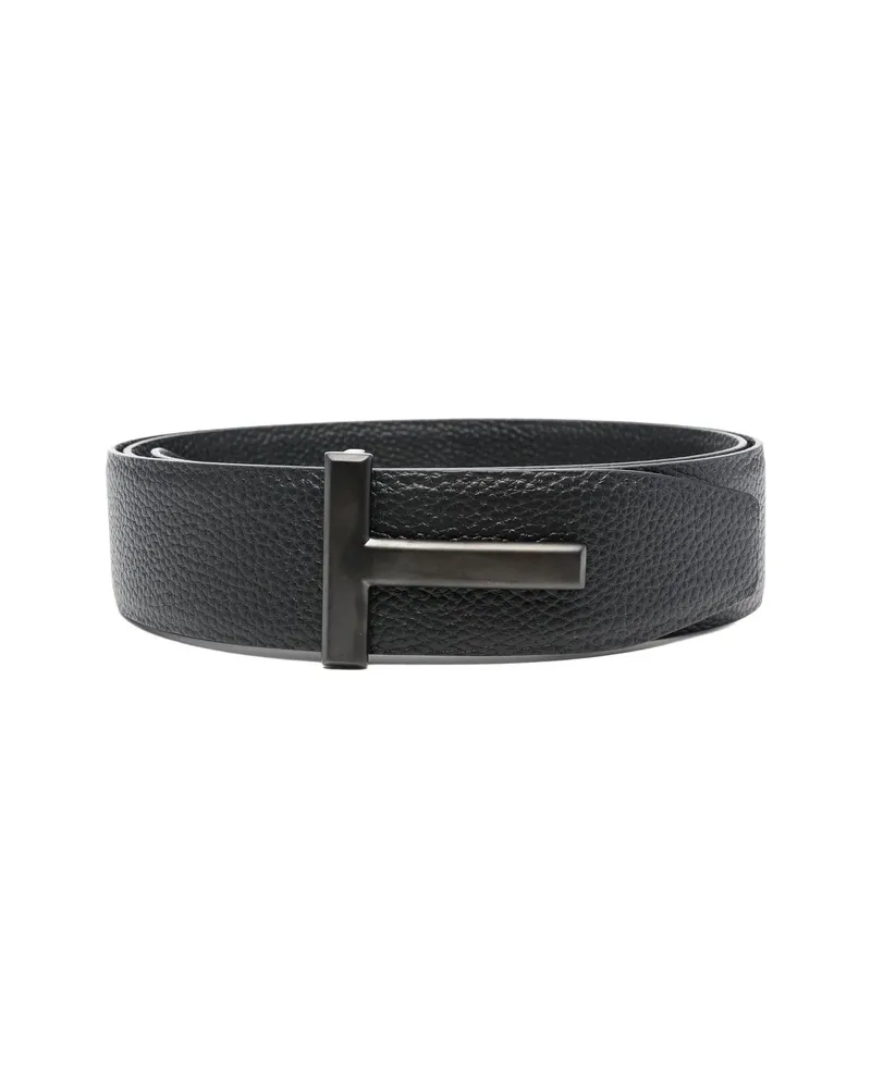 Tom Ford Logo-buckle Leather Belt Black
