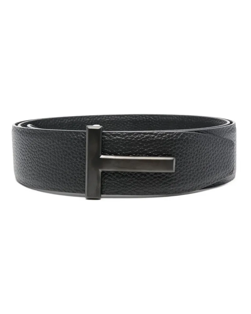 Tom Ford Logo-buckle Leather Belt Black